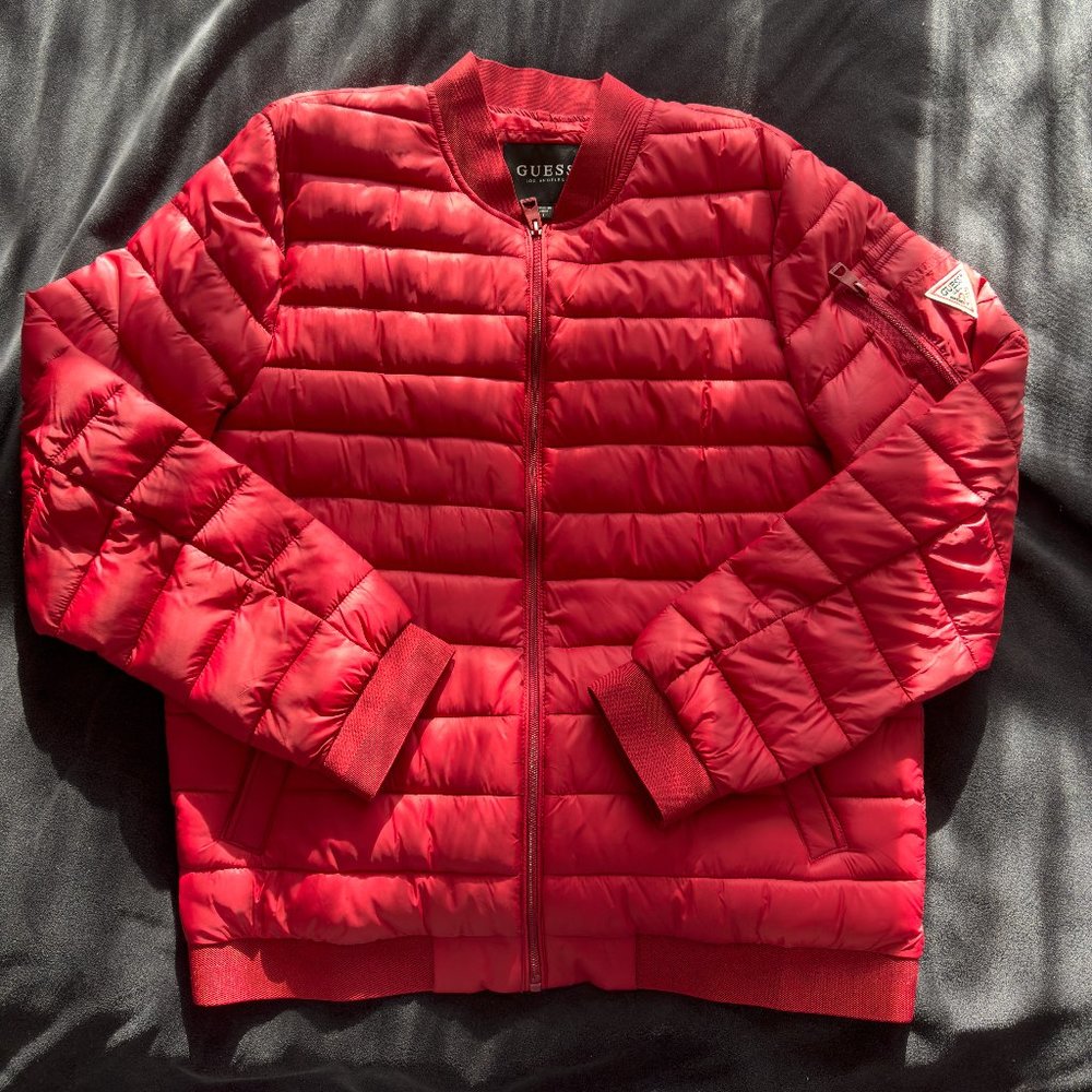 COPY - Men's Red Guess Puffer Jacket - size L